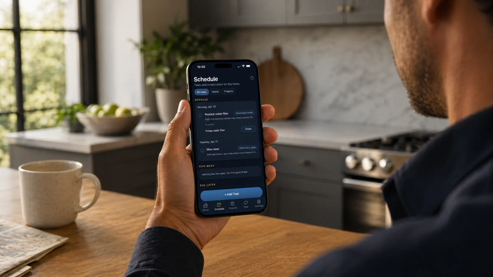 Checking a home maintenance schedule without spreadsheets